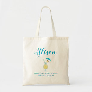Bolsa Tote Piña Colada Casamento Tropical Bridesmaid