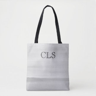 Bolsa Tote Pincéis De Aquarela Da cinza Com Iniciais