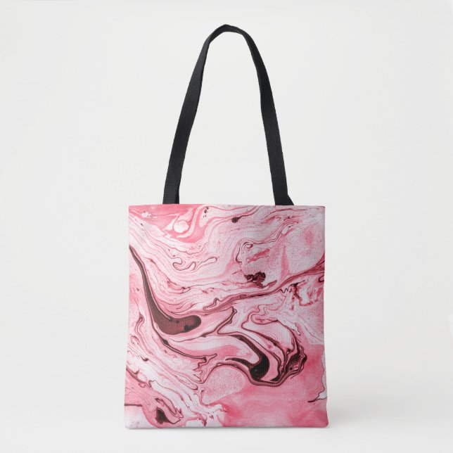 Bolsa Tote Pincel de água monocromático Abstrato, Futuristi v (Frente)
