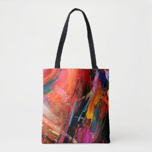 Bolsa Tote Pincel de tinta colorida pincel traçado abstrato b
