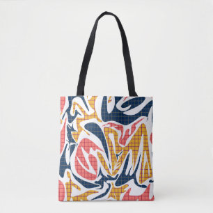 Bolsa Tote Pincel moderno abstrato sem soldadura trava multic