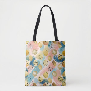 Bolsa Tote Pincelada de Abstrato sem costura e padrão de form