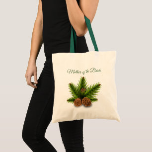 Bolsa Tote Pine Cones Mãe do Saco de Tota da Noiva
