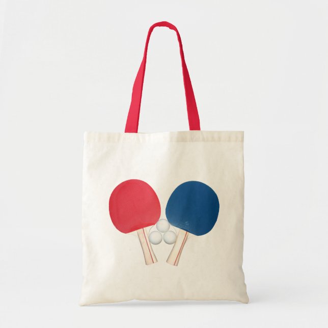 Bolsa Tote Ping Pong Paddles e Balls (Frente)