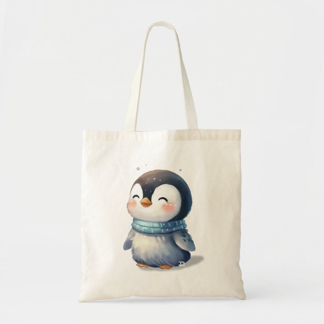 Bolsa Tote Pinguim Bebê Aconchegante (Frente)