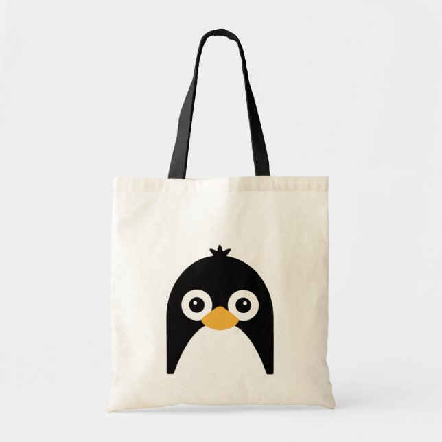 Bolsa Tote Pinguim bonito do vetor (Frente)