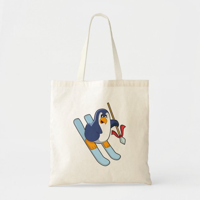 Bolsa Tote Pinguim com esqui (Frente)