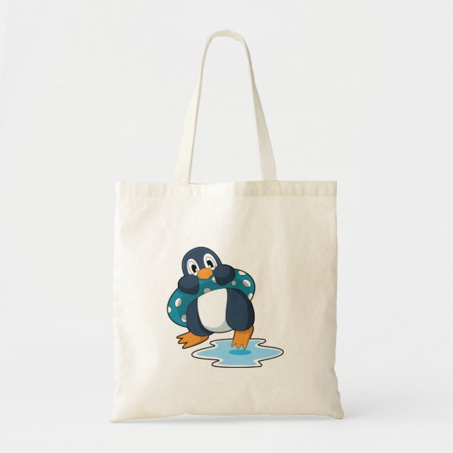 Bolsa Tote Pinguim com Lifebuoy (Frente)