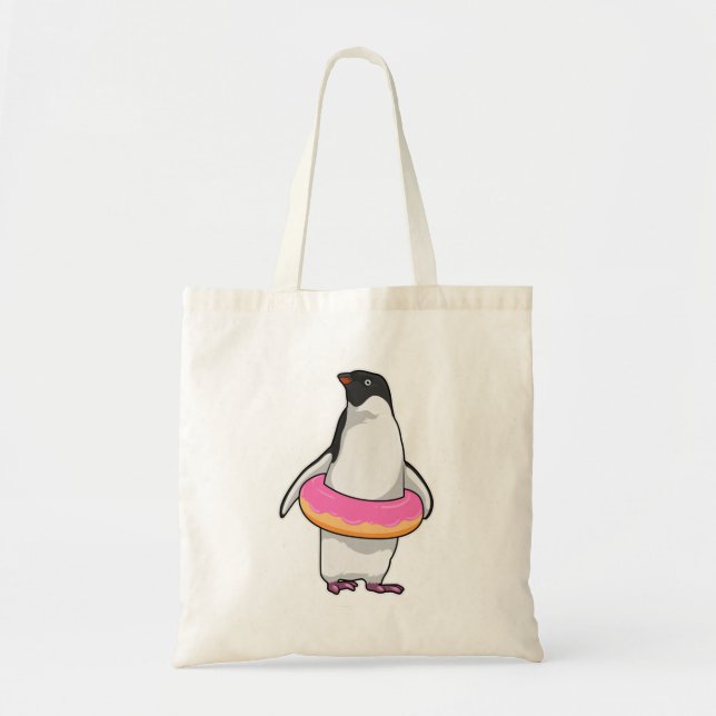 Bolsa Tote Pinguim com Rosquinha (Frente)