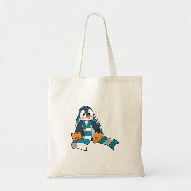 Bolsa Tote Pinguim com Scarf (Frente)