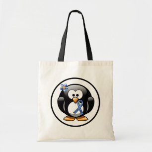 Bolsa Tote Pinguim de Faixa Azul