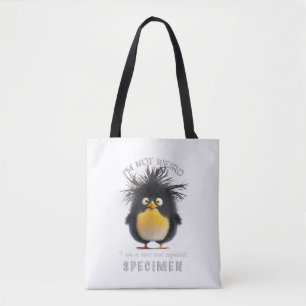 Bolsa Tote Pinguim, não sou estranho, sou raro, doce e divert