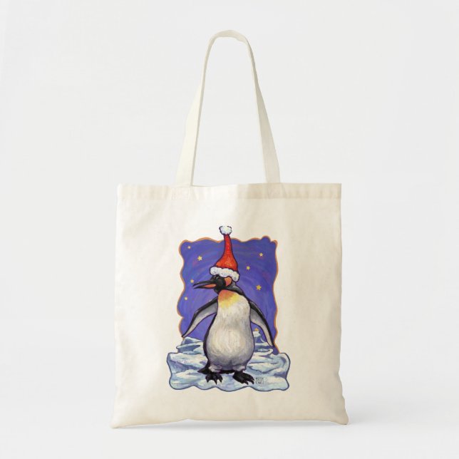 Bolsa Tote Pinguim Natal (Frente)