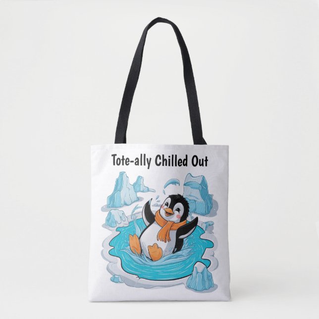 Bolsa Tote Pinguim no gelo (Frente)