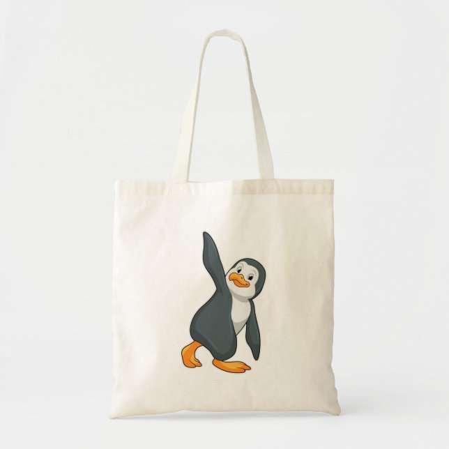 Bolsa Tote Pinguim no Yoga Esforço (Frente)