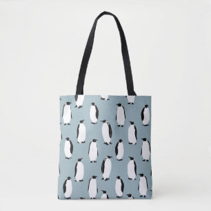 Bolsa Tote Pinguim Pássaro Pinto Prato Padrão