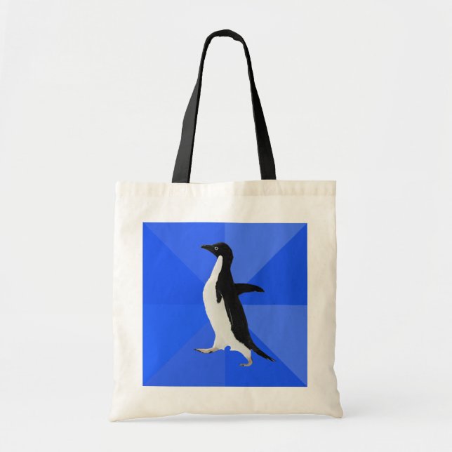 Bolsa Tote Pinguim social inábil ("personalize" para (Frente)