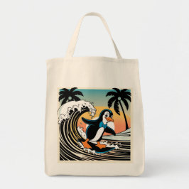 Bolsa Tote Pinguim surfando