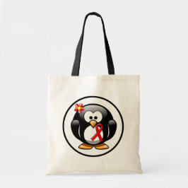 Bolsa Tote Pinguim vermelho da fita