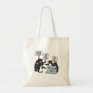 Bolsa Tote Pinguins contra Tarifas Anti Trump