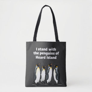 Bolsa Tote Pinguins contra Tarifas Anti Trump Garden Flag