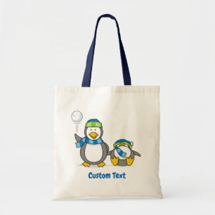Bolsa Tote Pinguins de neve para o saco