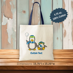 Bolsa Tote Pinguins de neve para o saco