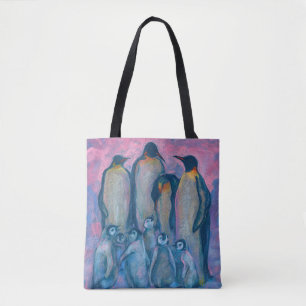 Bolsa Tote Pinguins Imperadores, Aves Antárticas, Pais e Cria