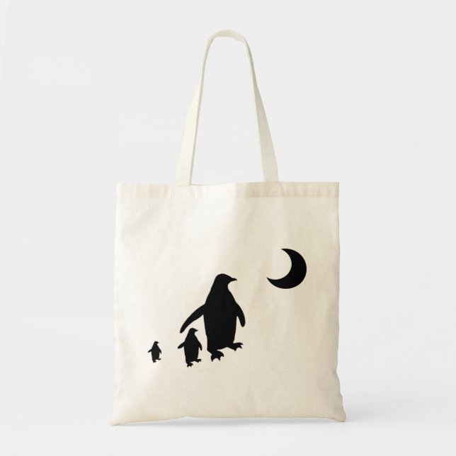 Bolsa Tote Pinguins no luar antárctico (Frente)
