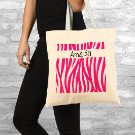 Bolsa Tote Pink Animal Striped Tote