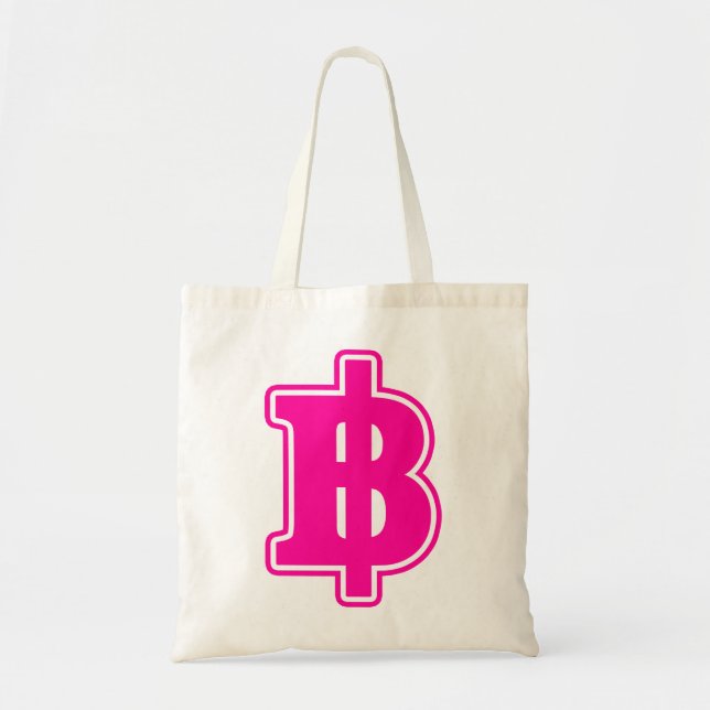 Bolsa Tote PINK BAHT SGN ฿ Moeda Moeda Tailandesa ฿ (Frente)