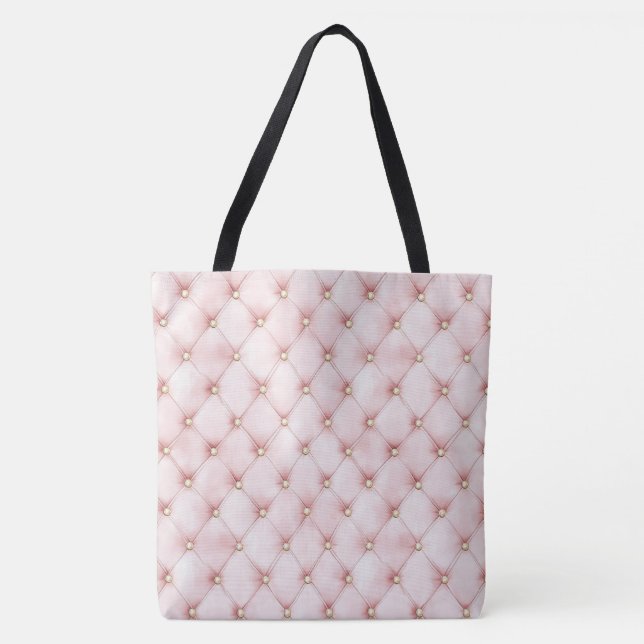 Bolsa Tote Pink Blush Dourado Tufts Natal (Frente)