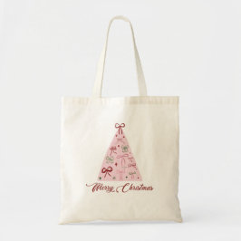 Bolsa Tote Pink Christmas Tree Tote Bag