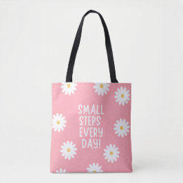 Bolsa Tote Pink Floral Inspiration – Small Steps Every Day