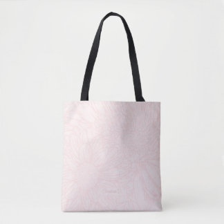 Bolsa Tote Pink Grunge com Nome e Crisântemos