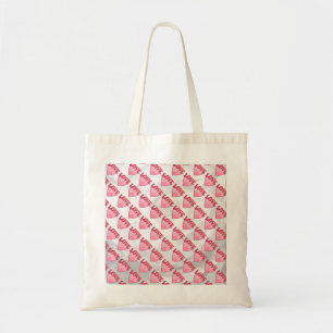 Bolsa Tote Pink Love Heart Pattern