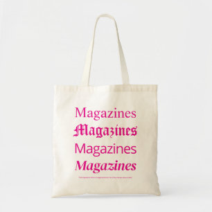 Bolsa Tote Pink Magazines, Bolsa Tote de Moda Tend