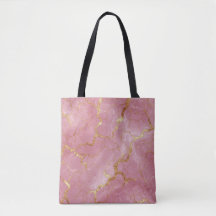 Pink Marble Background With Gold Veins