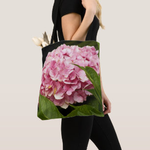 Bolsa Tote Pink Mophead Hydrangea Floral