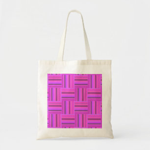 Bolsa Tote Pink stripes weave pattern