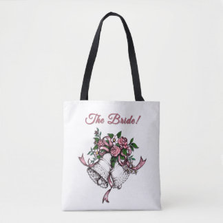 Bolsa Tote Pink Wedding Bells The Bride