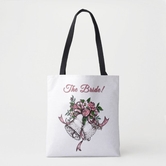 Bolsa Tote Pink Wedding Bells The Bride (Frente)