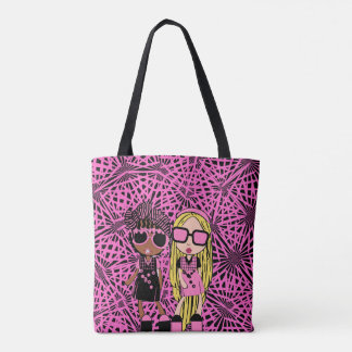 Bolsa Tote pinkblack floral pinkblackanista