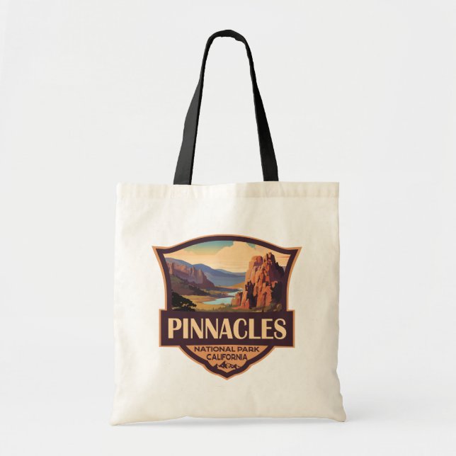 Bolsa Tote Pinnacle National Park Illustration Viagem Art (Frente)