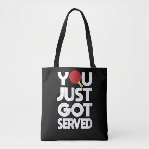 Bolsa Tote Pino da Borboleta do Tênis da mesa da