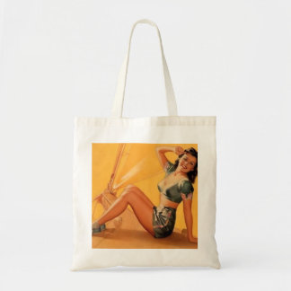 Bolsa Tote pino do vintage acima do saco