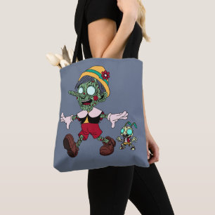 Bolsa Tote Pinóquio e críquete Zombie