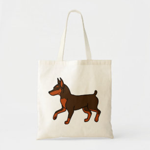 Bolsa Tote Pinscher diminuto do chocolate