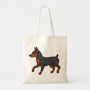 Bolsa Tote Pinscher diminuto preto