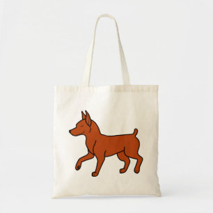 Bolsa Tote Pinscher diminuto vermelho